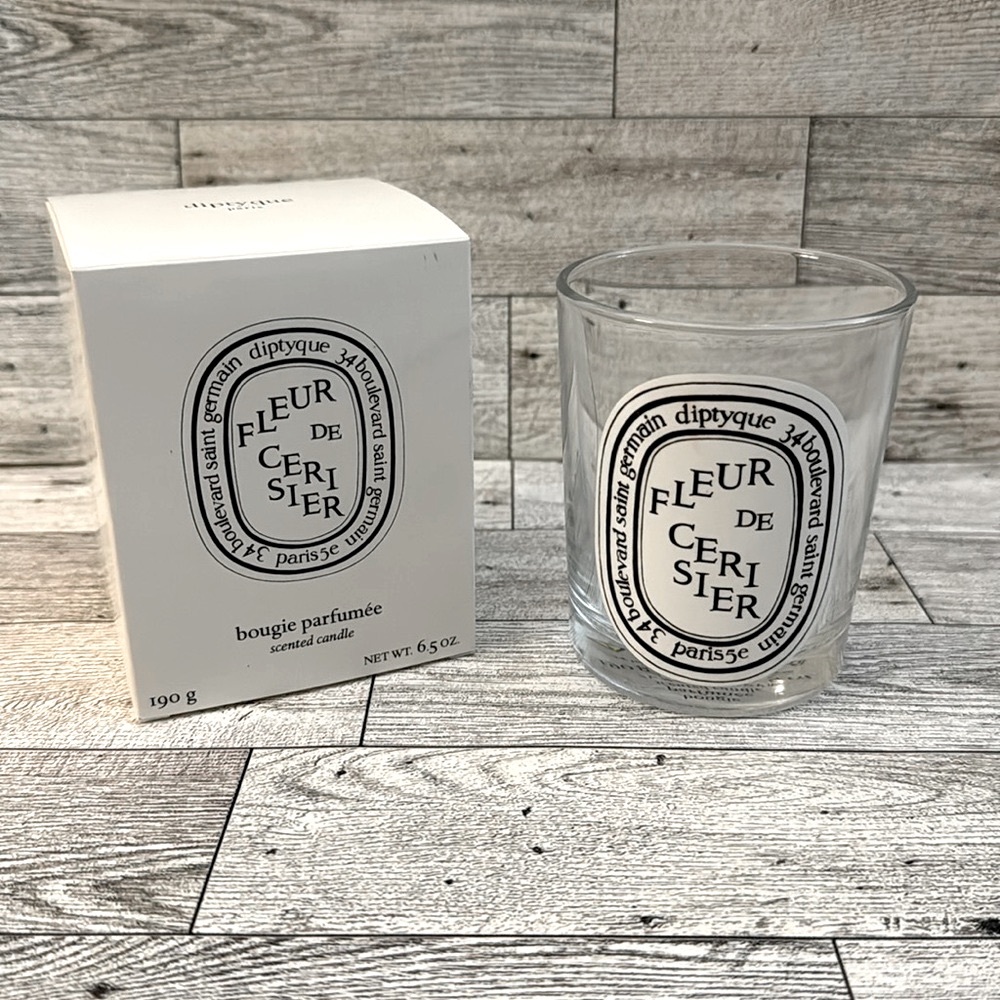 Diptyque Empty Glass Candle Jar Fleur de Cerisier